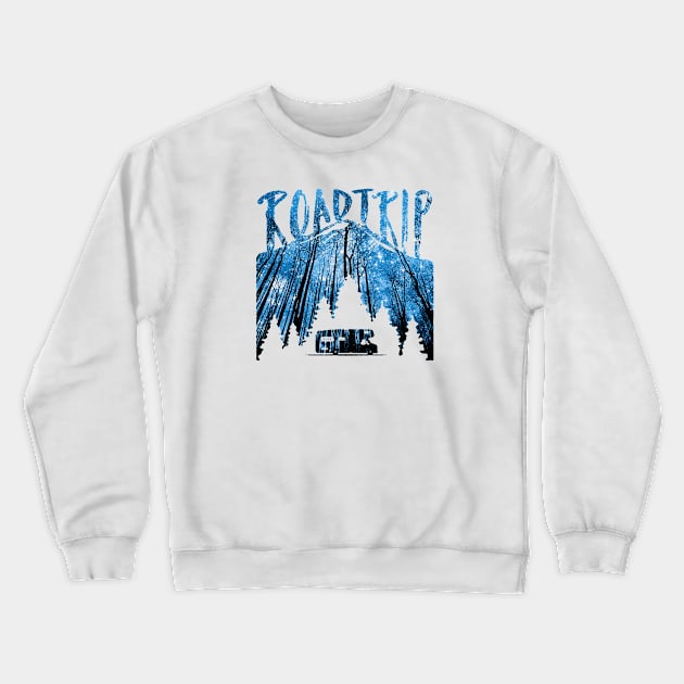 road trip Crewneck Sweatshirt by sebastianlengo